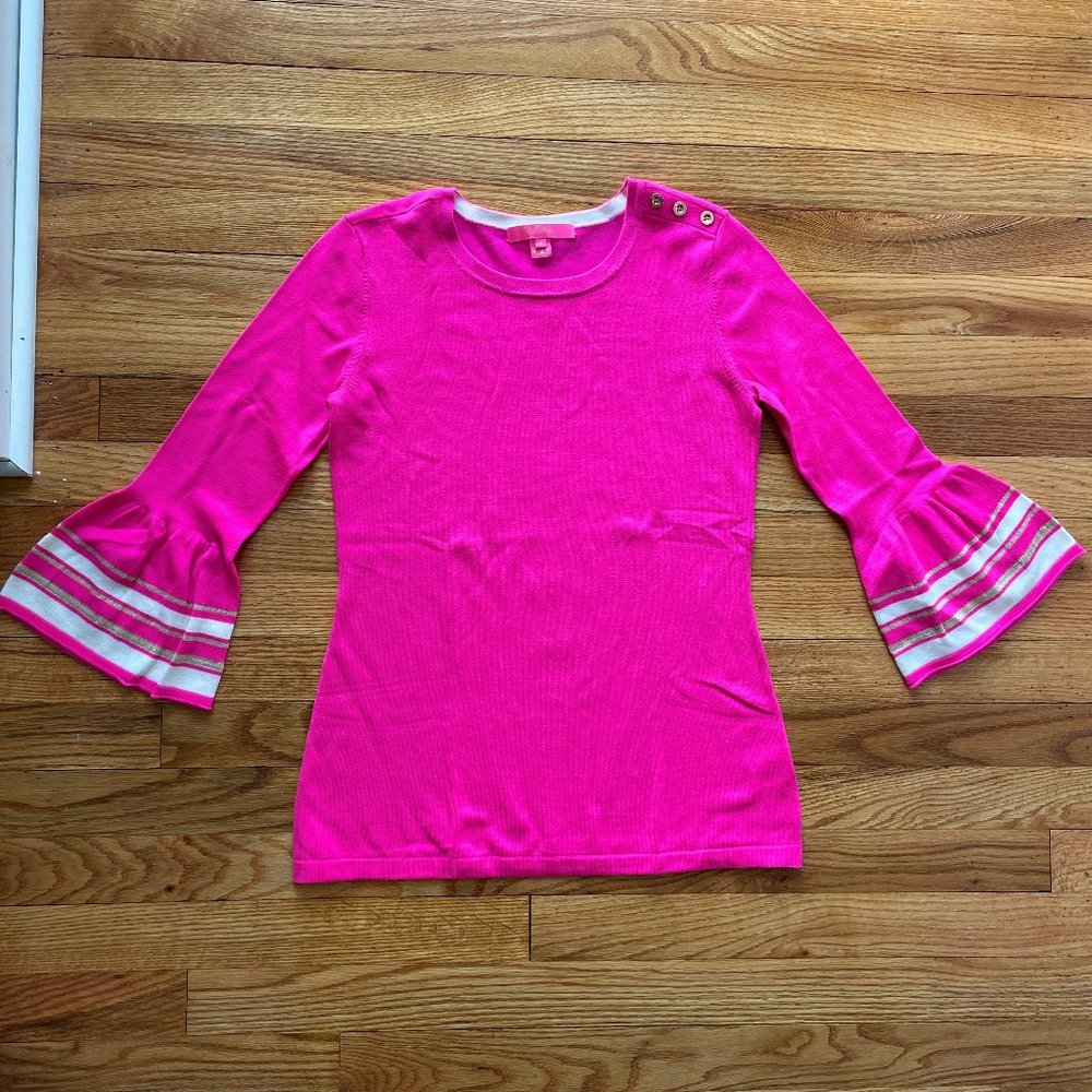 Lilly Pulitzer Pink Callee Sweater Size Small